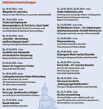 Programm Jubil�umsveranstaltungen