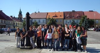 Die historische Stadtfhrung endete auf dem Marktplatz in Sieradz.