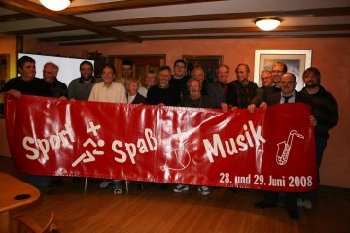 Die Projektgruppe Sport+Spa+Musik bei der Pressekonferenz