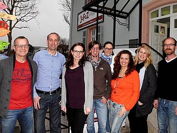 Der Aktueller Vorstand: Dirk B�hmer, Klaus Bracht-Seuffert, Elke Webster, Andrea Rabold, Dorit Sch�llner, J�rgen Rigsinger, Doris Hirth und Ren� Sch�llner. Foto: privat<br />
