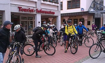 Start der �Tour de Murg historisch� ist am Stadtbahnhof in Freudenstadt. Foto: privat<br />
