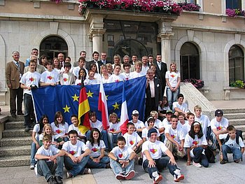 Zusammen kommen im Zeichen Europas: Das ist auch das Ziel der Teilnehmer der Jugendolympiade in Gaggenau. Unser Bild wurde 2007 in Annemasse aufgenommen. Foto: StVw   