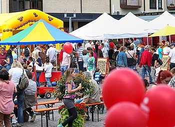 Am 7., 14., 21. und 28. August wird der Gaggenauer Marktplatz wieder zum Spielplatz kreativer und sportlicher Aktionen. Foto: Andrea Fabry