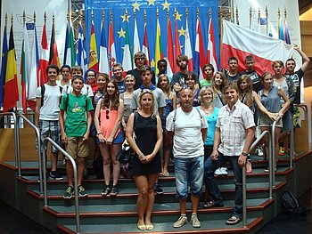 Gruppenbild bei der Fhrung im Europaparlament Straburg. Foto: privat<br />
