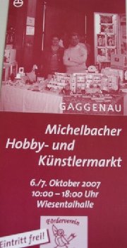 Der Flyer zum Knstler- und Hobbymarkt in Michelbach