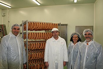 Oberb�rgermeister Christof Florus, Reiner Krug, B�rgermeisterin Brigitte Sch�uble und K�mmerer Andreas Merkel 