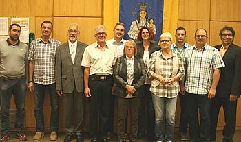 Der neue Sulzbacher Ortschaftsrat, whrend seiner konstituierenden Sitzung. Foto: Stvw