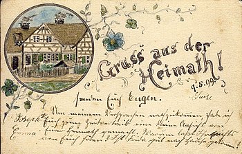 Die Postkarte zeigt einen 