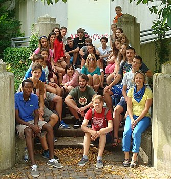 Besuch beim SWR in Baden-Baden bei der Trinationalen Jugendwoche in Gaggenau 2013. Foto: privat<br />
