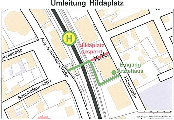 Umleitung Hildaplatz
