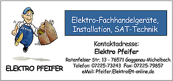 Werbeanzeige Elektro Pfeifer
