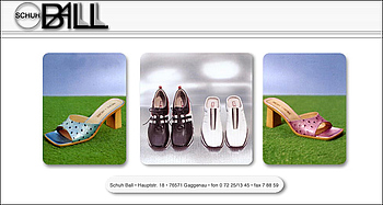 Werbeanzeig Schuh Ball