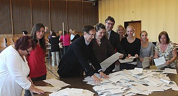 Auszhlung der Stimmen im Gaggenauer Rathaus