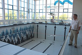 Trocken gelegt: Im Murgana haben derzeit die Handwerker das Sagen. Foto: StVw 