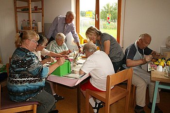 Bewohner des Ilse-Gundermann-Hauses in Aktion