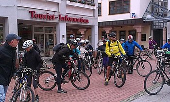 Start der Tour de Murg historisch ist am Stadtbahnhof in Freudenstadt. Foto: privat<br />
