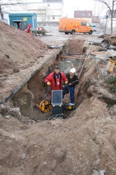 Die Rosengasse erh�lt ein neues Kanalsystem. 